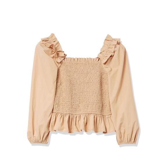 The Drop Women's Marisol Long-Sleeve Ruffle Smocked Top XXL - Picture 3 of 3